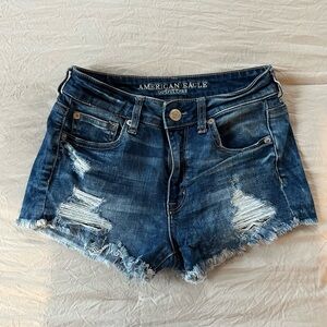 Distressed Denim Shorts